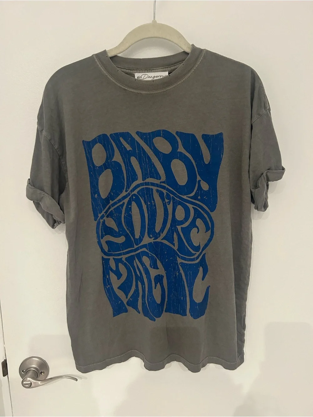 Girl Dangerous 'Baby You're Magic' Tee in Army Green